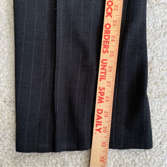 david n Pants PinStriped Wide Straight Leg ~ Charcoal w/Silvery Stripe ~ Size 10 - Picture 9 of 14